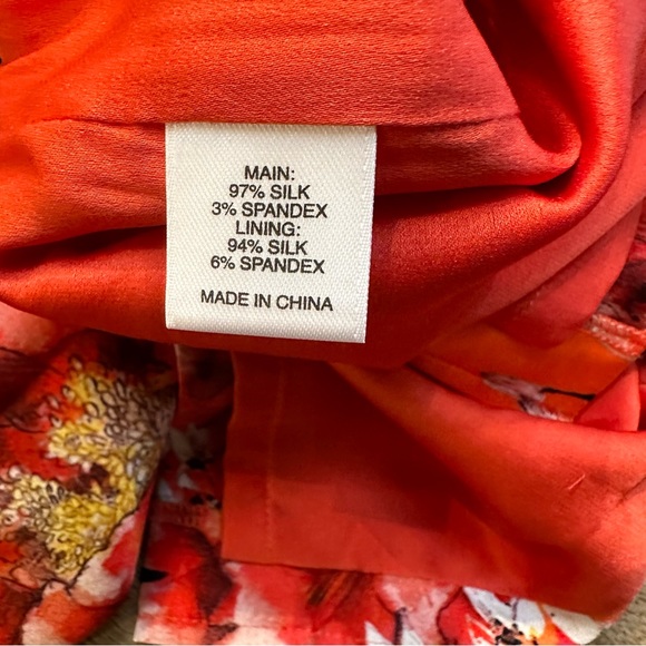 ST. JOHN Chrysanthemum Silk Shift Dress Size: 10 - Picture 4 of 6